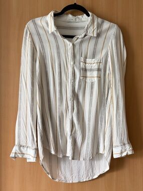 Gentle Fawn Cream Striped Button-Down Shirt